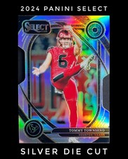 Tommy Townsend 2024 Select #296 Silver Die Cut Club Level Houston Texans