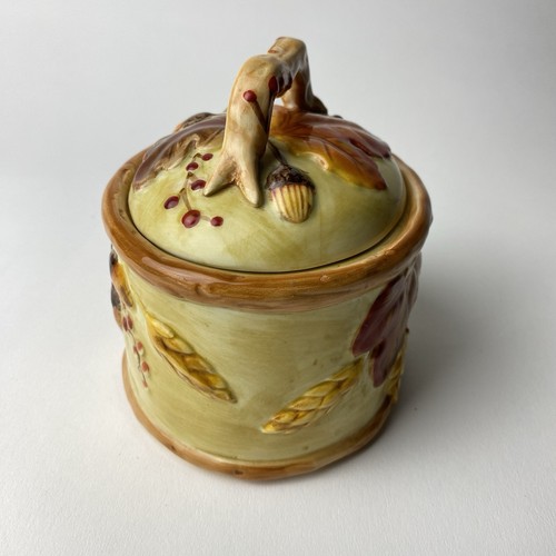 Fitz & Floyd HARVEST Ceramic Thanksgiving SMALL 4" Oval Lidded Dish - Picture 5 of 13