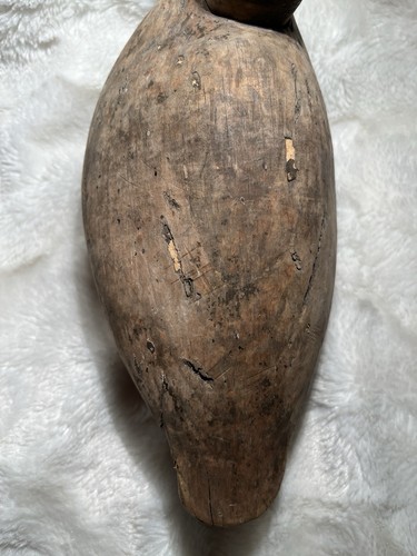 Hand Carved Duck Decoy Antique Primitive Wooden Folk Art Handmade Original Paint - Bild 7 von 11