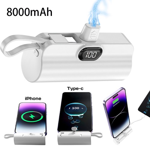 For iPhone Huawei Fast Charger Power Bank 5000mAh/8000mAh USB External Battery - Picture 34 of 47