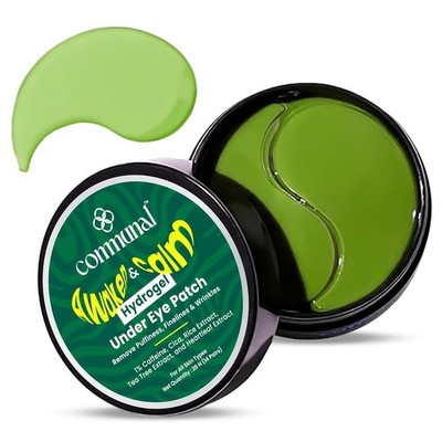 Communal Awaken & Calm Hydrogel Under Eye Patches 14 Pairs with Heartleaf, Caff