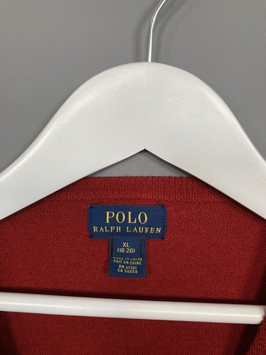 RALPH LAUREN WOOL Jumper - Age 18-20yrs - Red - Great Condition - Boy’s - Picture 2 of 5