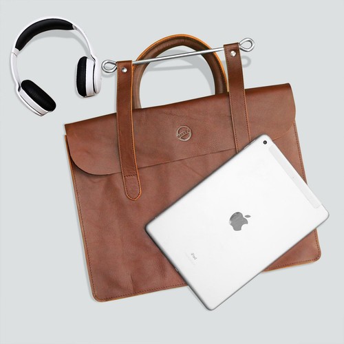 Bolsas de música de cuero hechas a mano de colección oficina comercial computadora portátil maletín mensajero - Imagen 15 de 25