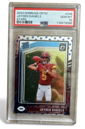 2024 Donruss Optic #248 Jayden Daniels Rated Rookie Stars RC - PSA 10 Washington