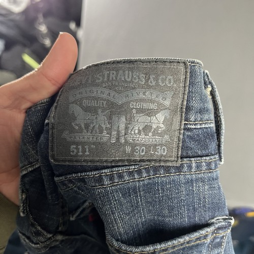 Levis 511 Jeans Mens 30X30 Blue Denim Slim Straight Leg Classiccore Casual - Picture 4 of 13