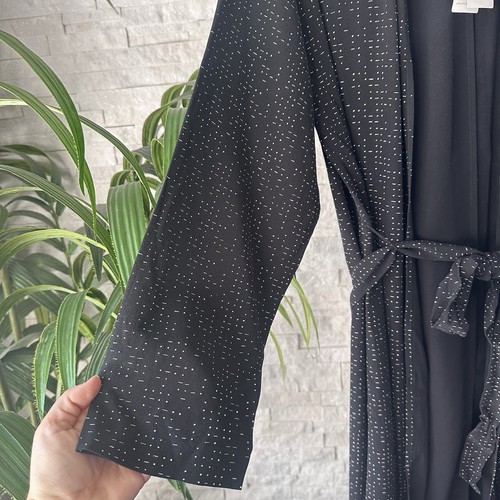 EILEEN FISHER Morse Code Long Kimono Jacke Schwarz Gr. Medium Neu Mit Etikett - Bild 7 von 12