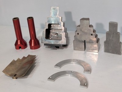 Lot of asstd unknown tool and die metal steel assembly components deco modern