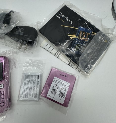BRAND NEW Sanyo SCP-2700 Pink Cell Phone Sprint in Original Box - Photo 5 sur 5