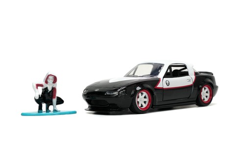 Marvel Avengers 1:32 1990 Mazda Miata Die-Cast Car & 1.65" Ghost Spider, Toys... - Picture 5 of 5