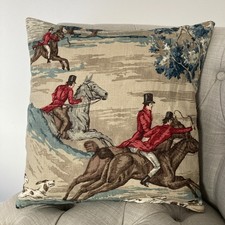 Sanderson Tally Ho Teal & Ruby Cushion Cover  16”x16” (Price 1 x cover)