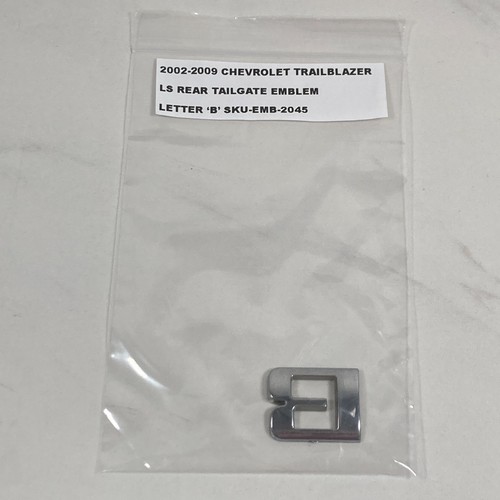 2002-2009 Chevrolet Trailblazer LS Emblem Logo Letter 'B' Rear Tailgate Chrome - Picture 10 of 10