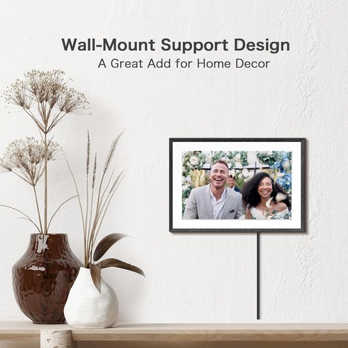 Stylish Wall-Mountable 10.1'' Digital Photo Frame - Perfect Gift for Loved Ones - Picture 8 of 11