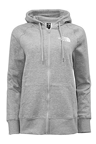 The North Face Hoodie Damen Large Heather Gray Full Zip Langarm ASM277 - Bild 1 von 10