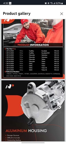 A-premium A/C Compressor w/ 4-Groove for Chevy Suburban Tahoe GMC Yukon Cadillac - Picture 19 of 22