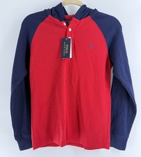 POLO RALPH LAUREN Thermal Hoodie Pullover Shirt Boys Large 14-16. New With Tag