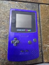 Game Boy Advance GBA CGB-001 Clear Purple Handheld Console Tested Working