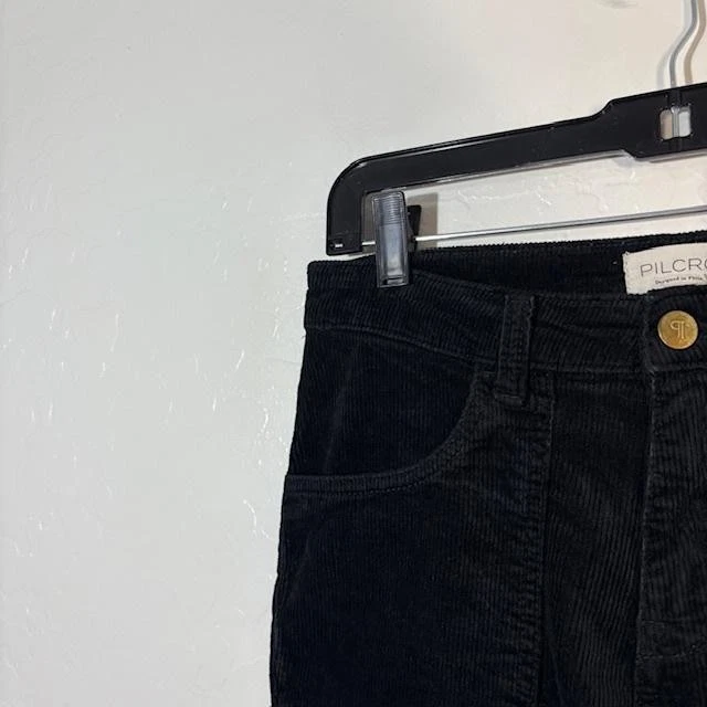 Pantalones Pilcro Mujer 27P Negro Pana Bootcut Parche Bolsillos Anthropologie Foto 2 de 4