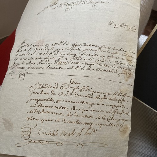 Rara Ricevuta 1764 Padova S.Antonio Mercanti Lana - Foto 3 di 4