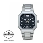 Casio Men's Analog Octagonal Dial Stainless Steel Band Watch MTP-B195D-1A