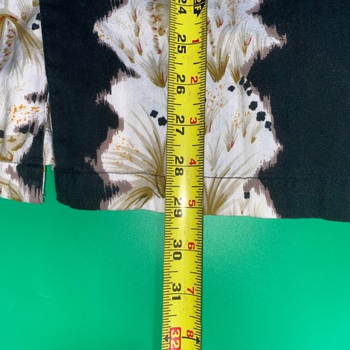 Island 2 Island Herren Blumen Hawaii Hemd Schwarz Beige Palmen Print L - Bild 4 von 6