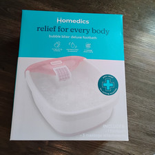 Homedics Bubble Bliss Deluxe Foot Bath Heated Massaging Foot Spa Color Pink-NEW
