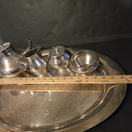 Reed & Barton, Denmark John Prip, 6 pcs Danish Tea Set Silver Plate Tea & Coffee - Picture 23 of 24