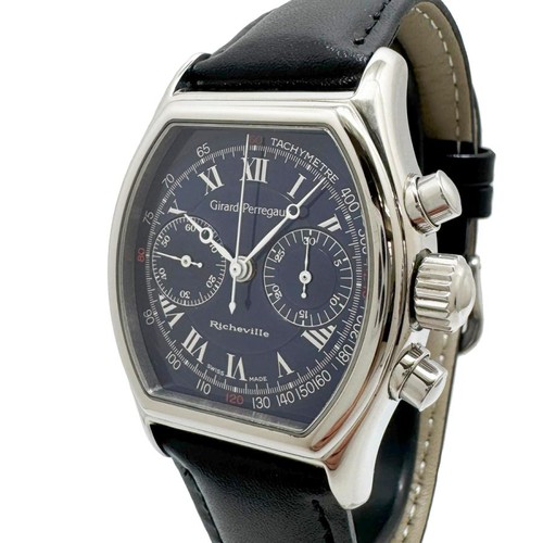 Girard Perregaux Richeville Chronograph 2710 Blue Dial Lemania...
