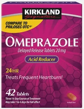 Kirkland Omeprazole 20 mg, 42 Tablets