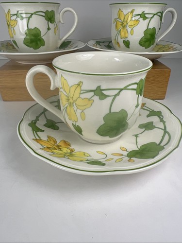 Villeroy and Boch - Geranio Malva - 4 tazas y platillos de café - Porcelana - En muy buena condición - Imagen 4 de 9