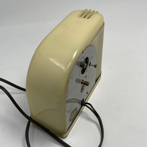 Vintage Mid Century Westclox S5-J Bakelit Moonbeam Electric Uhr braunes Zifferblatt - Bild 11 von 19