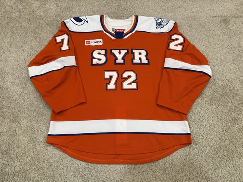 Syracuse Crunch Game Worn Used MIC AHL CCM Quicklite Alternate Jersey 56 - Bild 1 von 12