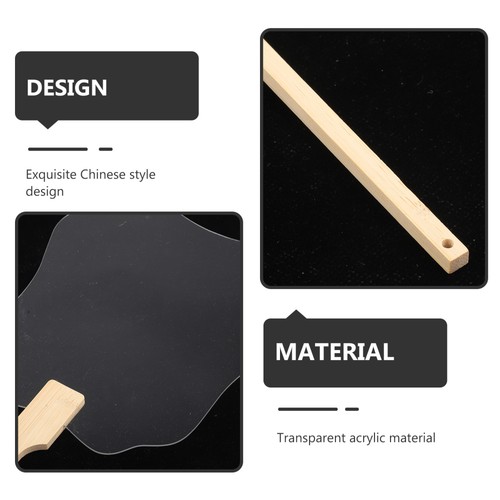Clear Hand Fan Blank Painting DIY Fans Portable Acrylic Hand Fan Blank Hand Fan - Picture 2 of 12