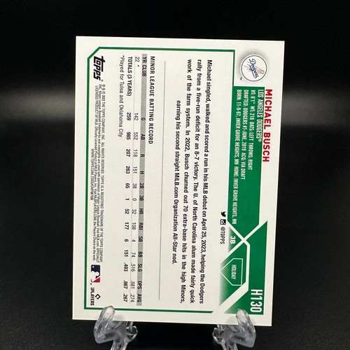 2023 Topps Holiday Michael Busch Rookie #H130 LA Dodgers - Picture 2 of 2