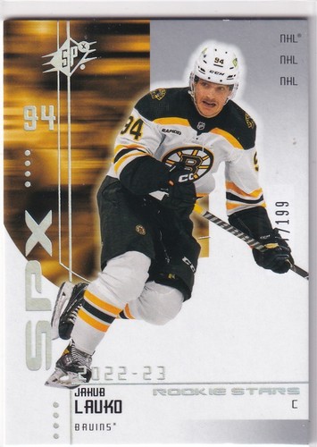 22/23 UD SPX JAKUB LAUKO 02/03 RETRO RC ROOKIE /199 #54
