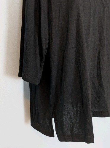 Catherines Slit Sleeve Tunic Top Silver Bling Women's 2X Black Long Sleeve New - Bild 3 von 15