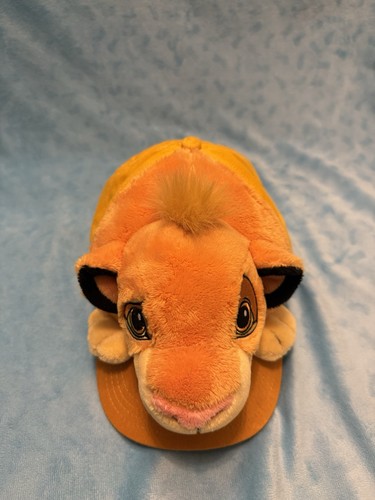 🌟Disney Parks König der Löwen Simba Jugend Größe 6-14 Kappe Mütze gelb Plüsch Druckknopflasche - Bild 8 von 14