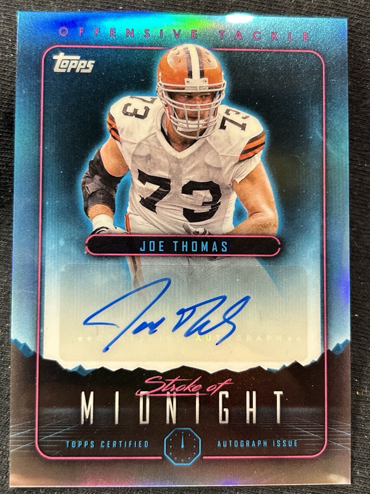 2024 Topps Midnight #SMA-JT Joe Thomas Stroke Of Midnight Auto HOF Browns