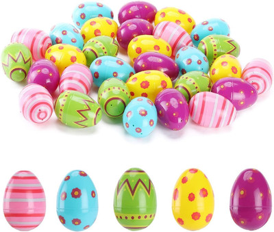 Giant 3 Inch Plastic Easter Eggs Bulk 30 Pack - Jumbo Fillable Easter Eggs for E