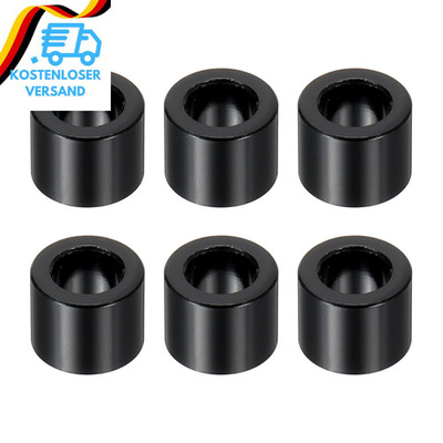 Abstandshalter 6 Stück M6 6.2 mm 10 mm 8 mm Aluminium Metall Schwarz Gewinde 1/4