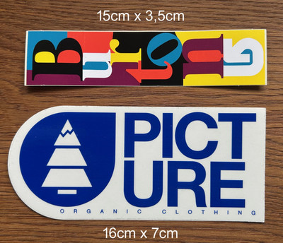 2 Aufkleber Sticker Burton Picture Organic Snowboard Snowboarding Ride Ski