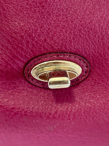 Coach 25169 Madeline Satchel Cranberry Leather Bag Gold Hardware - Picture 11 of 24