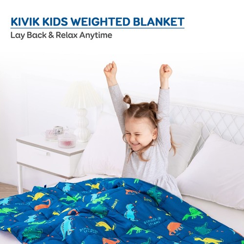 Weighted Blanket 3lbs,Blue Dinosaur Weighted Blankets,Cute Small Weighted Bla... - 第 2/7 張圖片