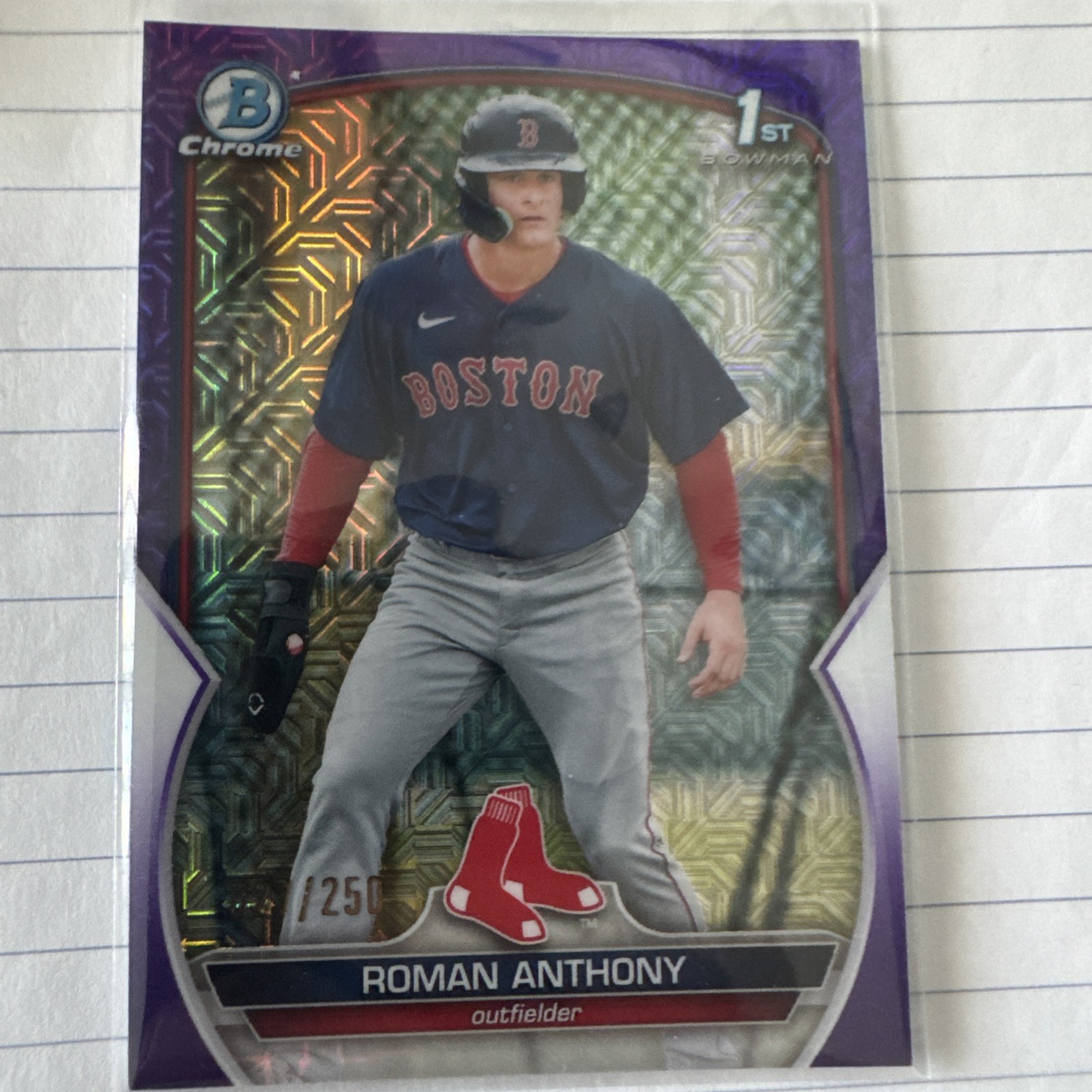 2023 Bowman Chrome #BCP-71 Roman Anthony 1st Bowman Purple mojo Refractor /250