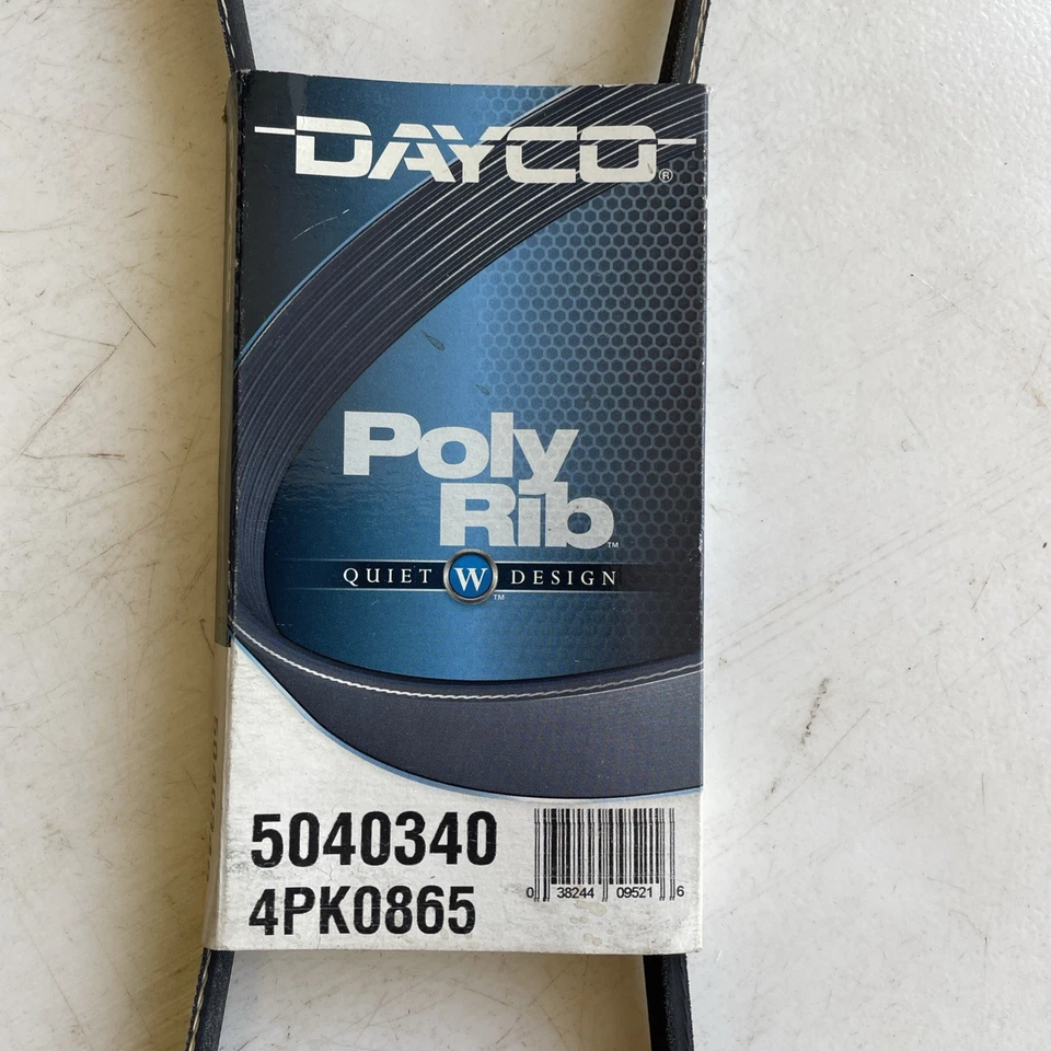 Cinturón serpentino DAYCO 4PK865 para PK040340 K040340RPM K040340RB K040340 GB 504034 Foto 2 de 4