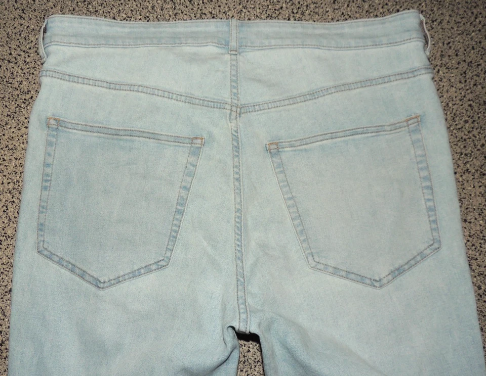 Damen Jeanshose Skinny Hellblau Fransen ca. Gr. 44 - Bild 3 von 4
