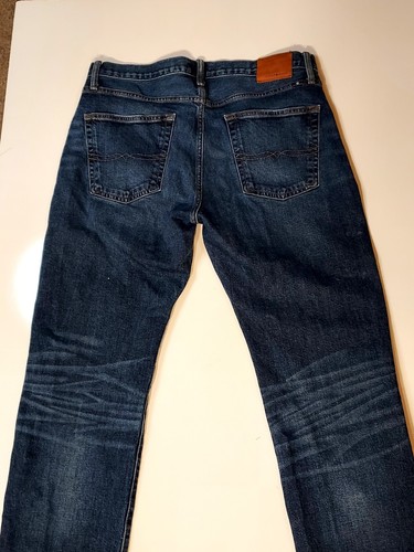 Lucky Brand Jeans Mens 32x32 Blue Dark Wash 363 Vintage Straight Candiani Denim - Picture 6 of 9