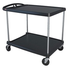 METRO MY2636-24BL Utility Cart,400 lb. Load Cap.,2 Shelves 29JU37