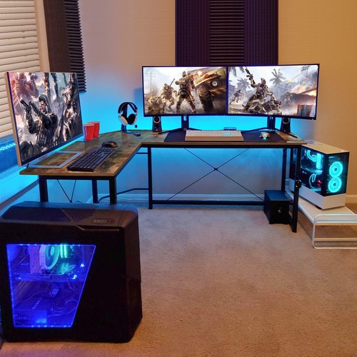 Computertisch Schreibtisch Bürotisch Eckschreibtisch Arbeitstisch Gaming Tisch - Bild 5 von 8