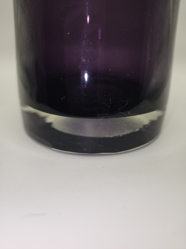 Large ROSENTHAL Drunken Bottle Purple Amethyst Hand Blown Art Glass Vase - Picture 8 of 14