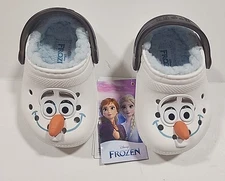 Crocs Kids' Disney Frozen Olaf Lined Classic Clog C4 Toddler Boy Girl NEW White